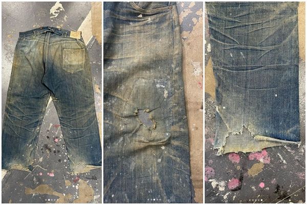 ▲▼美國西部礦井中找到一條1880年代的牛仔褲，拍賣價高達8.7萬美元。（圖／翻攝自IG／@denimdoctors）