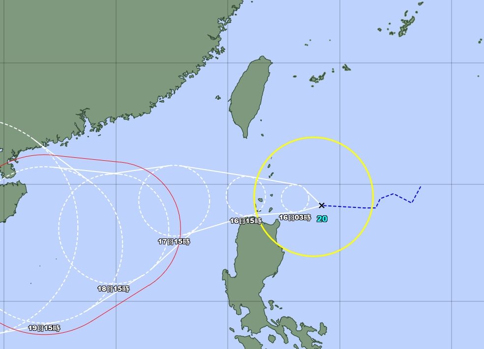 ▲▼「尼莎」颱風生成。（圖／翻攝日本氣象廳）