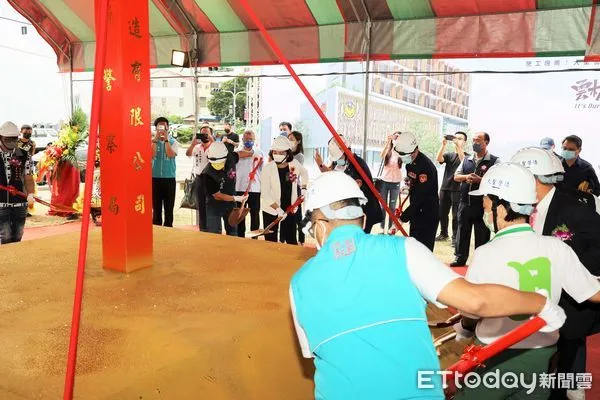 ▲斗六祥瑞大樓原址將新建斗六警分局廳舍，今日舉行動工典禮。（圖／記者蔡佩旻翻攝）
