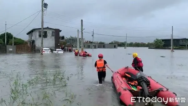 ▲▼有關員山鄉七賢村大淹水（如圖），宜縣代理縣長林建榮在議會答復說，村長告訴他說：蘭陽溪水位高，村內溪洲地區就會淹水。（圖／記者游芳男翻攝，下同）