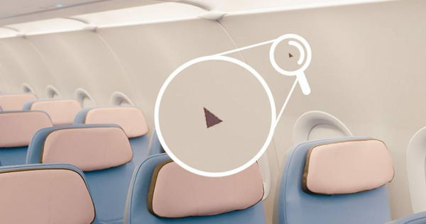 飛機座位藏「神秘三角」。（圖／翻攝自華航臉書）