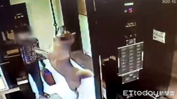 ▲▼台中一名飼主誤讓柴犬獨自搭電梯，意外釀成「勒脖卡半空」。（圖／民眾提供）