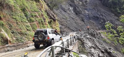 瑪娃靠近現雨勢！北橫大曼路段坍方還在修　傍晚預警性封路