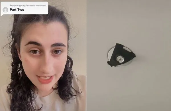 天花板6天「狂掉上百隻蠕動蛆蟲」　女上樓崩潰：鄰居腐爛還發臭。（圖／翻攝自TikTok／lon333lygirl）