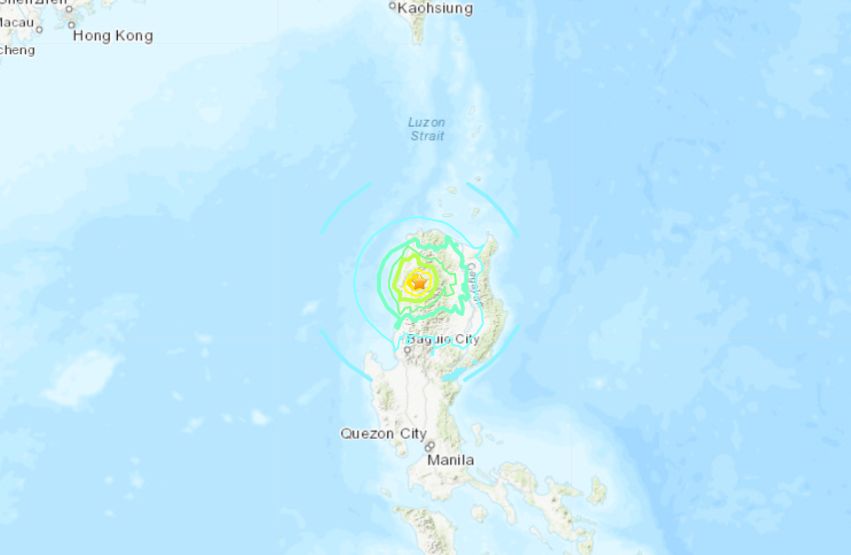 ▲▼菲律賓發生地震。（圖／翻攝USGS）