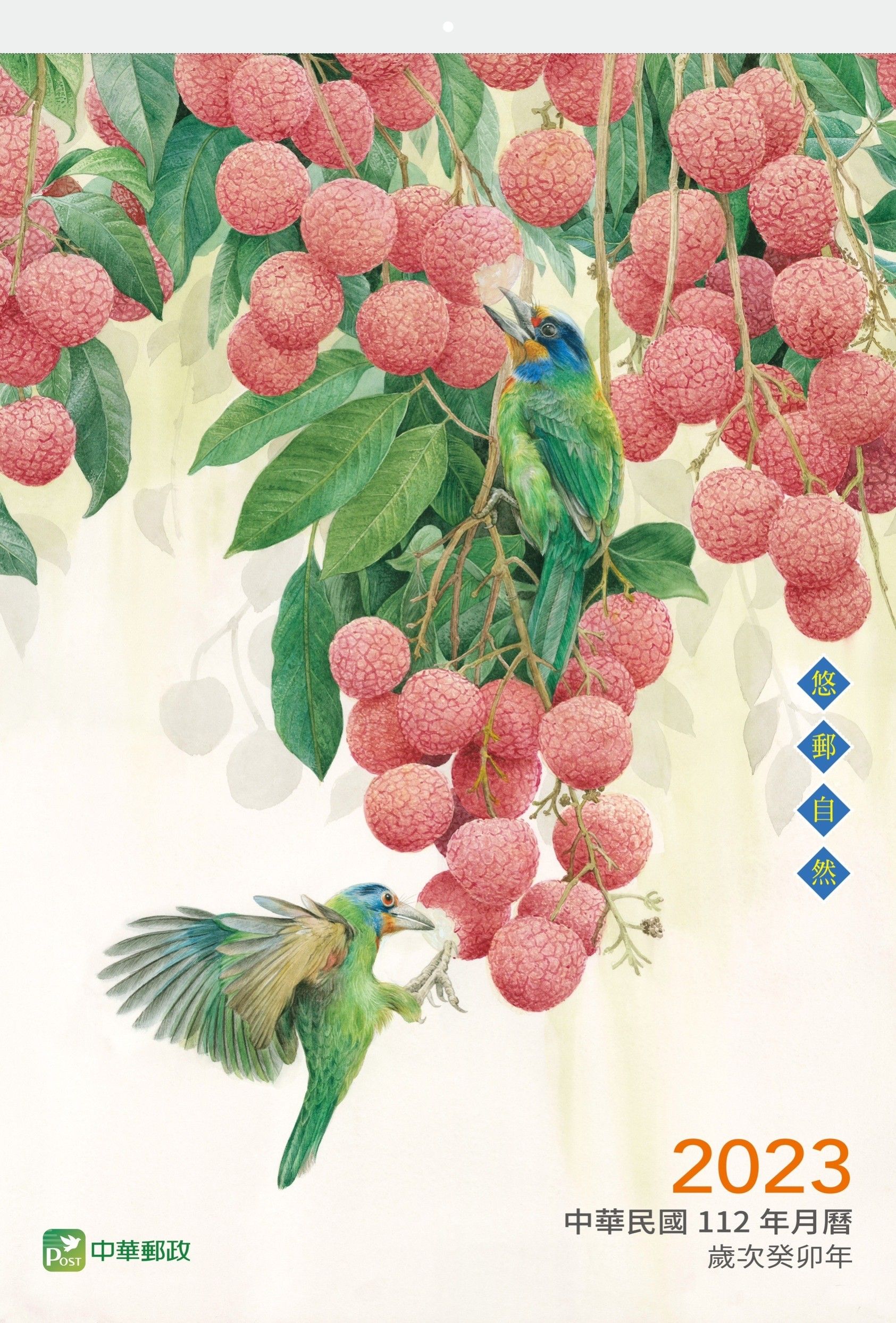 ▲▼中華郵政推行112年月曆，收錄收錄時令水果畫作及歷年發行郵票。（圖／中華郵政提供）
