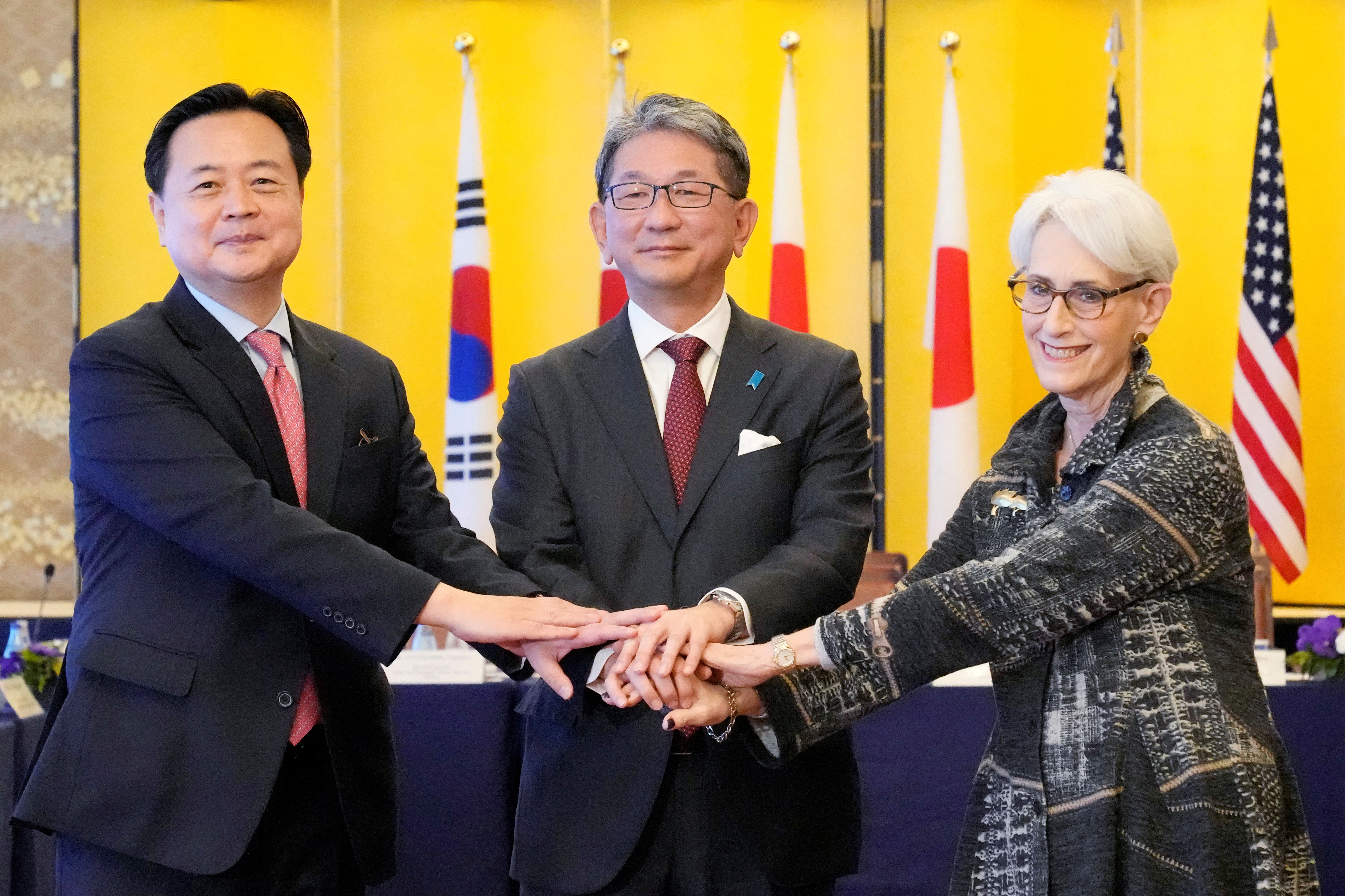 ▲▼  美日韓外交次長會議26日於日本東京舉行。（圖／路透）