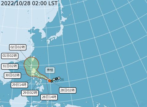 ▲▼奈格颱風路徑周日將更明朗，帶來雨勢將影響到下周。（圖／翻攝彭啟明臉書）