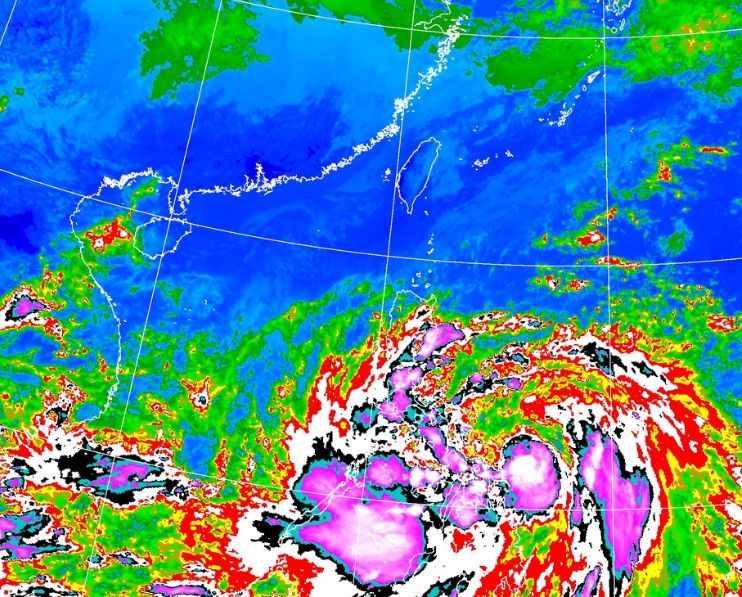 ▲▼奈格颱風10/28下午2時最新位置。（圖／氣象局）