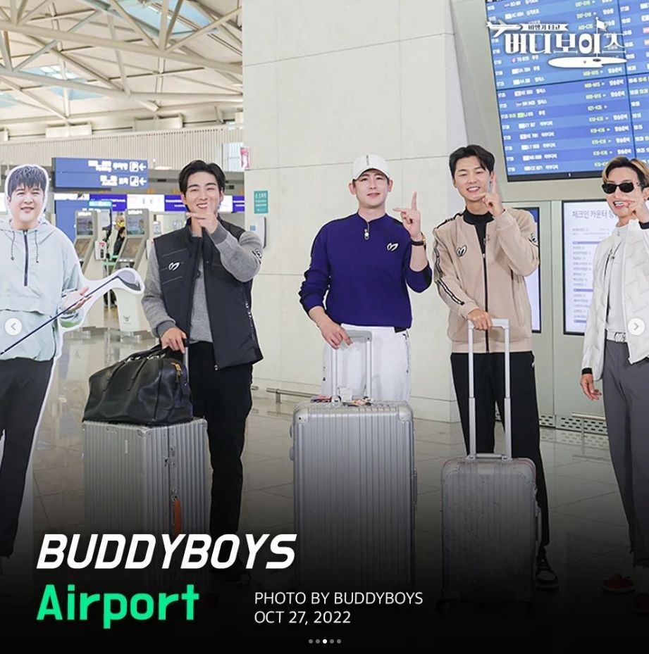 ▲▼利特將神童立牌帶去仁川機場準備到泰國錄製節目。（圖／翻攝自Instagram／buddyboys_official）