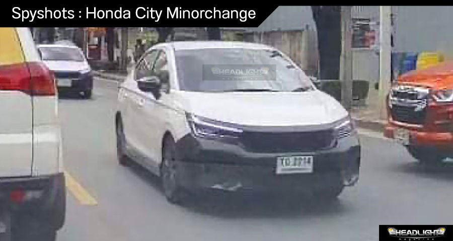 ▲東南亞相當暢銷小車HONDA City，捕捉到小改款身影。（圖／翻攝自外媒《HEADLIGHT MAG》）
