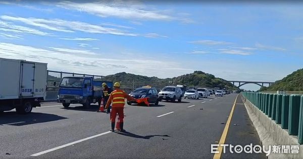 ▲▼國道三號北上136公里處事故。（圖／記者蔡文淵翻攝）