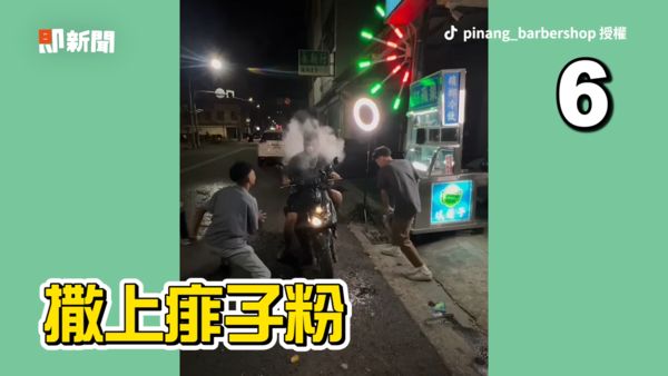 ▲▼路邊超快速理髮，是理髮廳最新的宣傳妙招。（圖／TikTok／pinang_barbershop 授權）