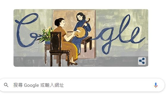 ▲Google首頁紀念陳進。（圖／取自Google）