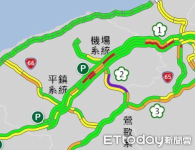 快訊／下班注意！國道2號2輛貨車追撞　車流回堵5公里「紫爆」