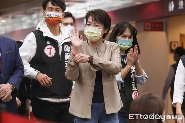 ▲台北市長候選人黃珊珊出席2022電器空調影音3C大展（圖／記者林敬旻攝）