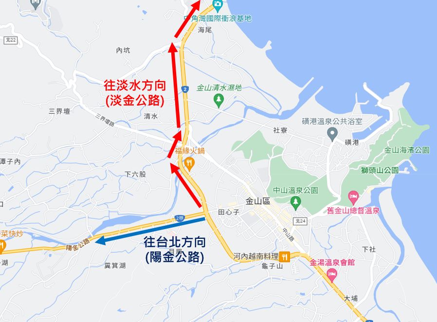 ▲國1汐止南下邊坡坍方搶修 金山警加強聯外替代道路疏導。（圖／記者郭世賢翻攝）