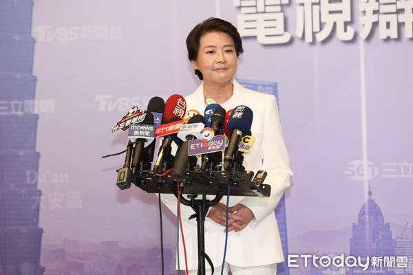 ▲黃珊珊出席台北市長選舉辯論會。（圖／記者黃克翔攝）