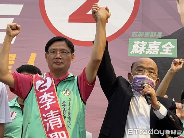 ▲李清聖成立競選總部，行政院長蘇貞昌到場力挺            。（圖／李清聖服務處提供，下同）