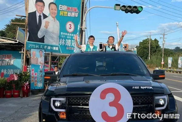 ▲前立法委員蔡壁如南下雲林陪同縣議員候選人林靖冠掃街。（圖／記者蔡佩旻翻攝）