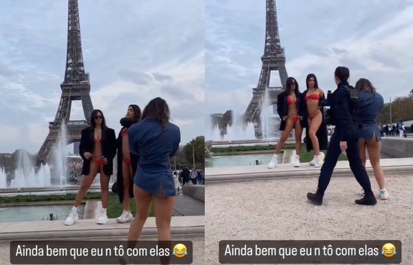 女網紅突然在巴黎鐵塔前脫衣　「2女半裸交纏太火辣」差點被捕 | ETto