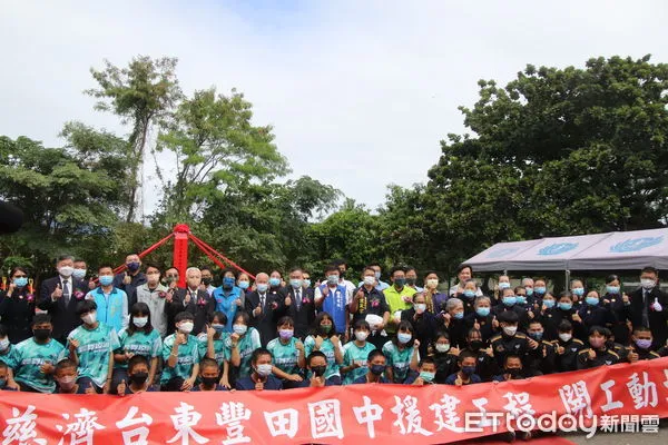 ▲慈濟捐建豐田國中學生宿舍今開工 。（圖／記者楊漢聲翻攝）