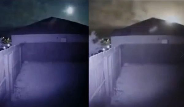 男「聽到撞擊聲」家突然失火全毀　鄰居目睹巨大火球墜落：是隕石。（圖／翻攝自Twitter）