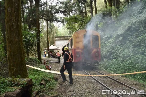 ▲▼阿里山林鐵列車失火演練。（圖／阿里山林業鐵路及文化資產管理處）