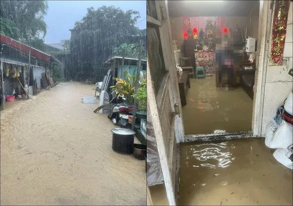 ▲▼瞬間暴雨淹水 宜蘭蘇澳永春里一度水深及腰。（圖／翻攝自里長張盛國臉書）