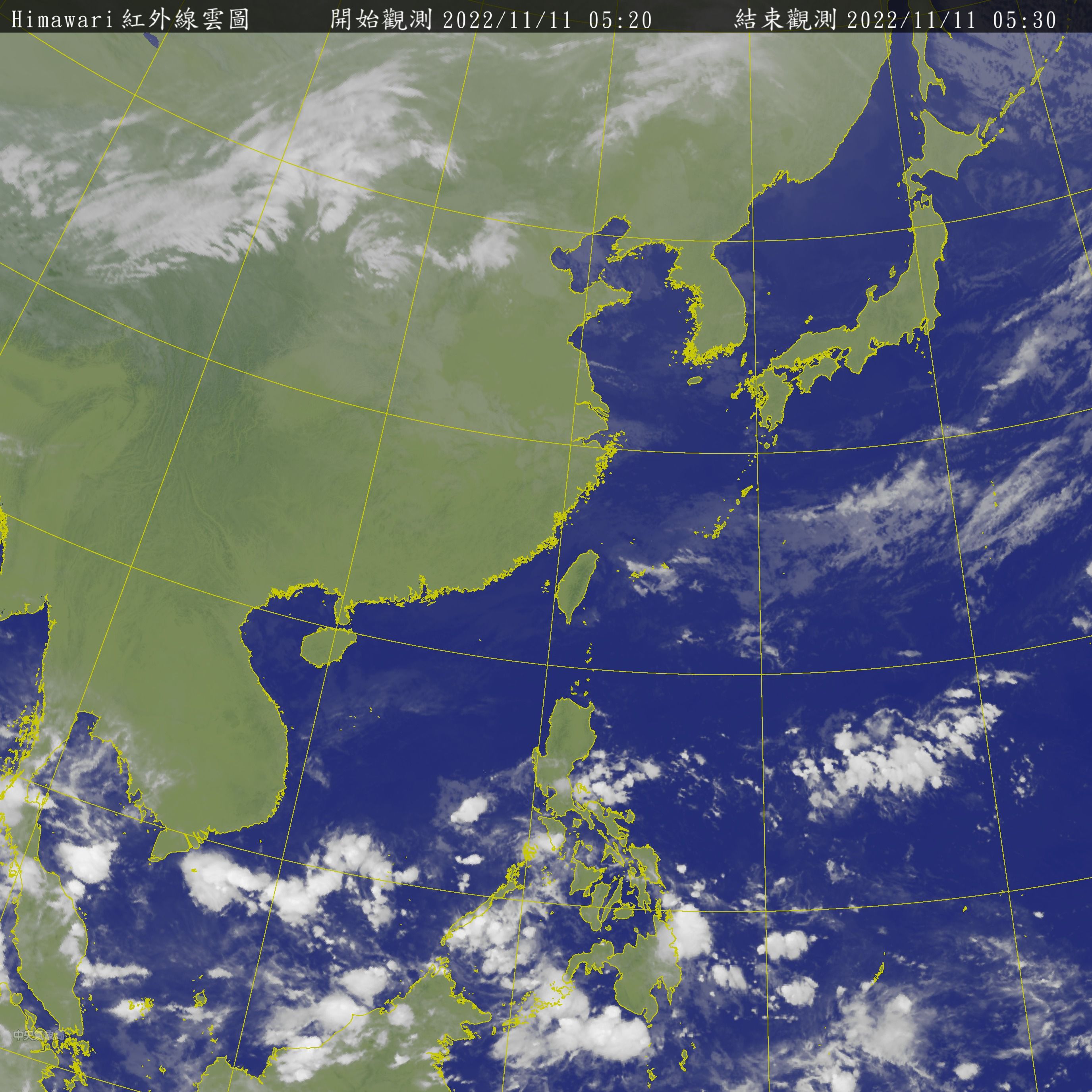 ▲▼衛星雲圖。（圖／翻攝中央氣象局）