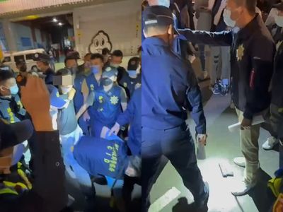 快訊／蔡英文桃園站台！眼鏡男稱「場外地上撿到槍」被警架住