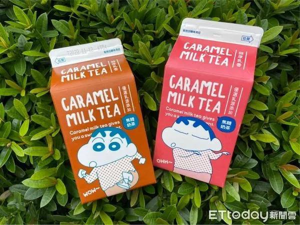 ▲▼7-11開賣蠟筆小新焦糖奶茶。（圖／記者周姈姈攝）