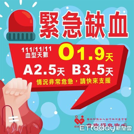 ▲別再搶雙11了！捐血中心曝驚人畫面，「血架全空」這血型今天就用完。（圖／記者游瓊華翻攝）