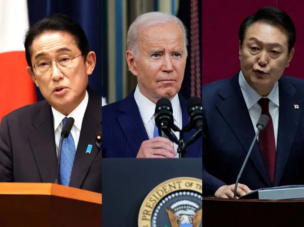 ▲▼ 美日韓領袖將在東協峰會期間舉行三方會談。（組圖／路透）
