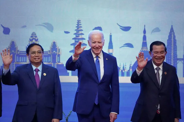 ▲▼美國總統拜登（Joe Biden）宣布正式啟動東協-美國全面戰略夥伴關係。（圖／路透）