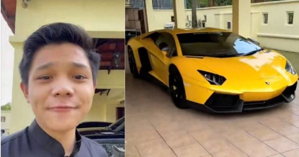 少年宣稱自己10歲時就買了人第一輛車。（翻攝自Haziq Nasri/Tiktok)