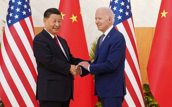 ▲▼美國總統拜登與中國國家主席習近平，在G20上首度會面。（圖／路透）