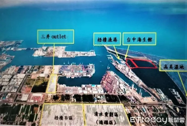 ▲圖中紅線區為台中港約120億元觀光遊憩商業區興建營運投資案土地。（圖／翻攝自港務公司計畫書）