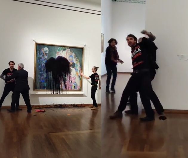 ▲▼環保人士襲擊名畫又一樁 。（圖／翻攝推特「@letztegenAT」）