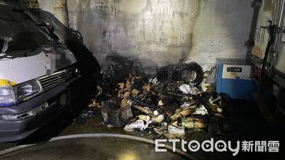 金門物流倉庫深夜火警！30多件包裹慘燒成灰　警消緊急灑水灌救