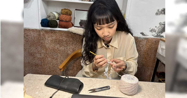 「粒安」從事織品纖維創作，身為高雄人的她也因為嚮往台南生活，畢業後選擇留在當地打拼。（圖／湯檸攝）