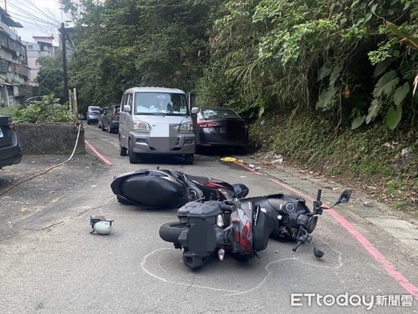 ▲黃男騎機車發生車禍，警方卻再他機車置物箱內發現一包安毒，將他帶回送辦。（圖／記者張君豪翻攝）