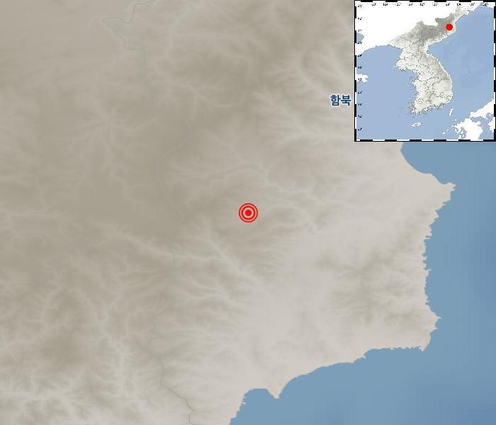 ▲▼ 北韓核試驗場附近發生地震 。（圖／翻攝自南韓氣象廳）