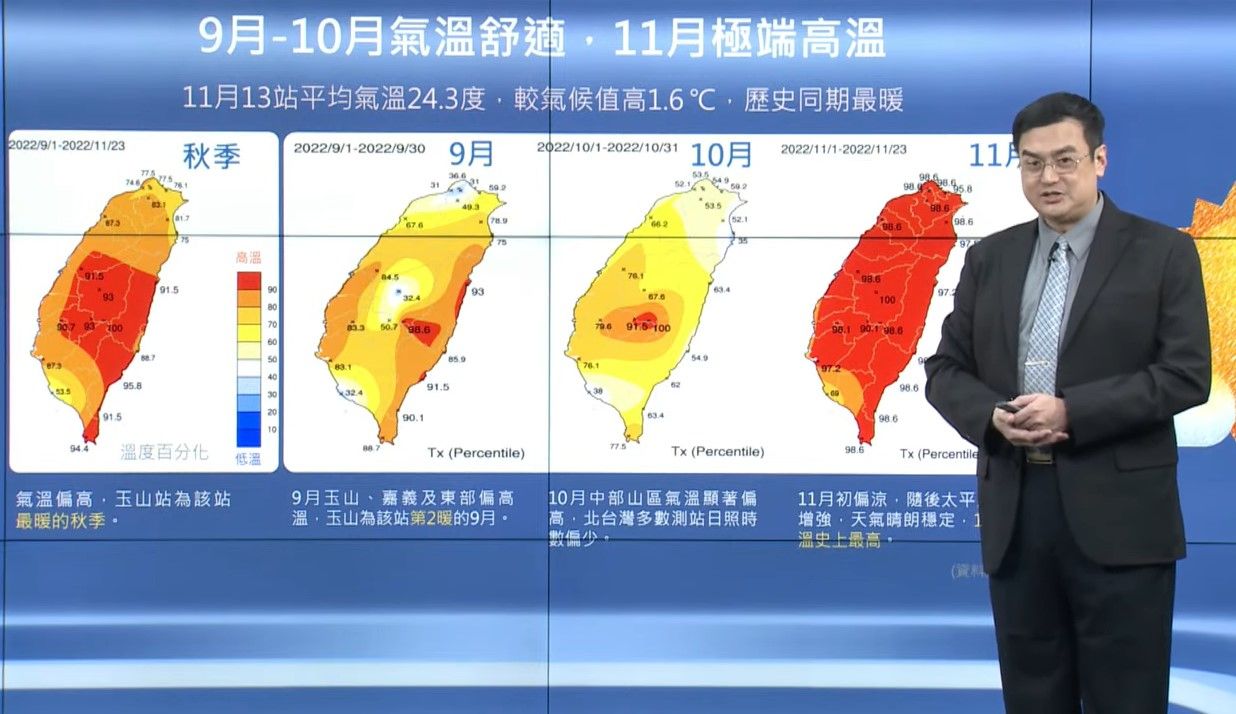 ▲▼氣象局秋季回顧。（圖／翻攝氣象局直播）