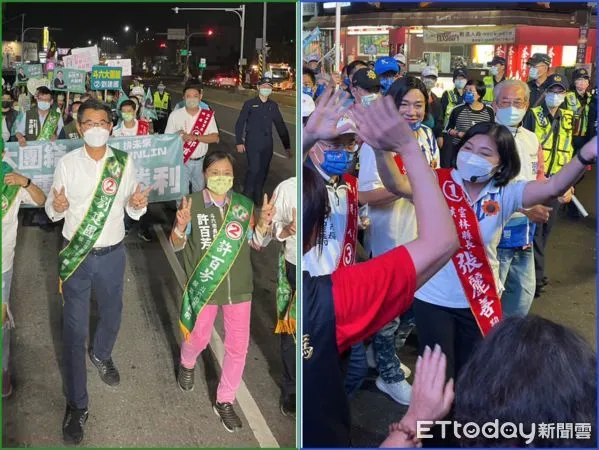 ▲民進黨雲林縣長候選人劉建國從斗六競選總部出發，繞行斗六市區掃街拜票。（圖／記者蔡佩旻翻攝）