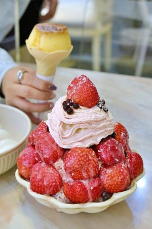 ▲▼台南冰店「清水堂」推出草莓冰品新上市。（圖／部落客愛比妞提供）