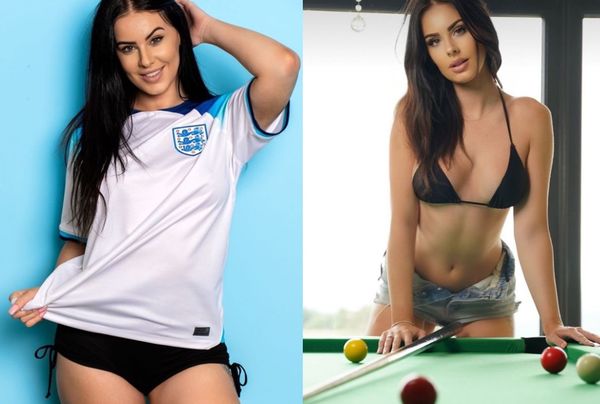 希望英國隊奪冠　22歲女球迷發「最辣祭品文」 ：裸體直播24小時。（圖／翻攝自Instagram／amber_paige_xx）