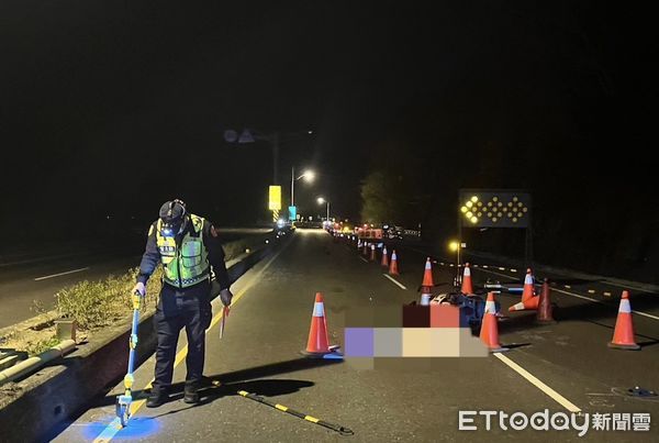 ▲枋寮警方車禍現場處理            。（圖／記者陳崑福翻攝，下同）