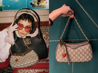 包・開箱／GUCCI「草莓包」IG上紅起來！　逼真草莓吊飾可愛爆棚