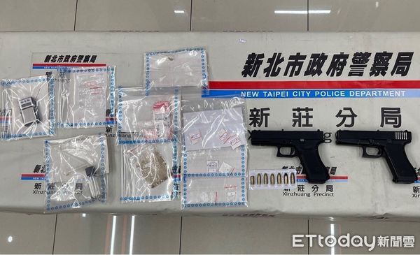 ▲▼林男（紅箭頭）取車時遭員警壓制逮捕，共查獲槍枝及毒品，警方將4人移送法辦             。（圖／記者陳以昇翻攝）